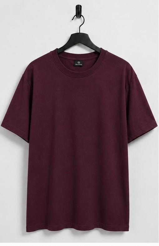 Wine regular fit Gkraphic Back Print T-Shirt