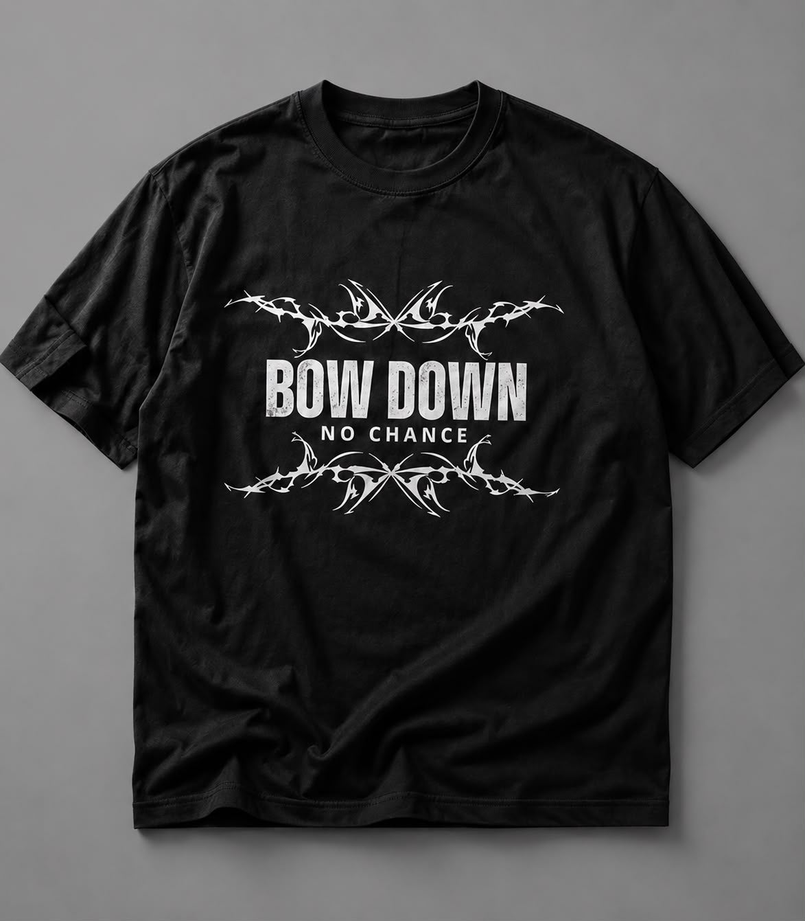 Bow Down black oversized T-shirt