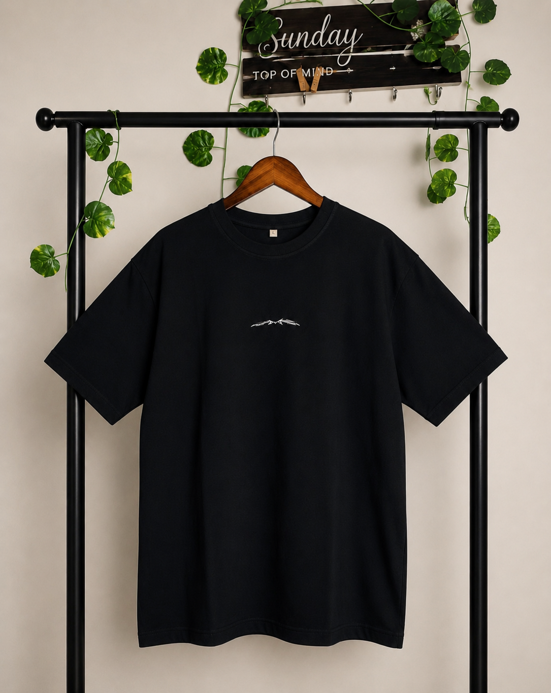Eyes On Me Black over-sized T shirt