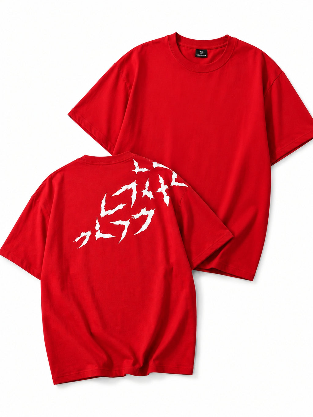 Red regular fit Graphic Back Print T-Shirt