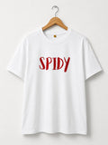 Spidy white regular fit t shirt