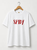 Spidy white regular fit t shirt
