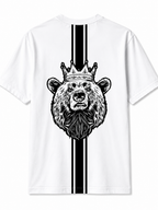 Bear Crown Graphic White Regular Fit T-Shirt